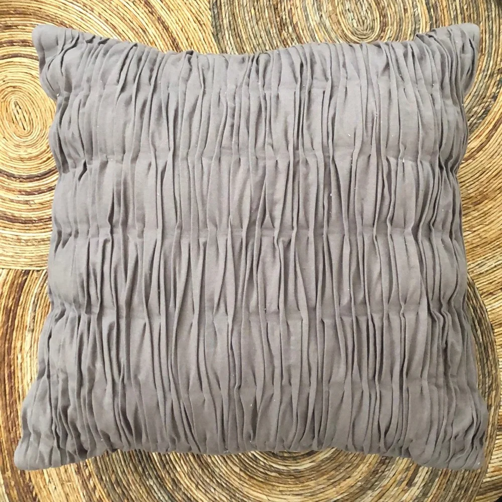 Target pleated taupe color accent pillow